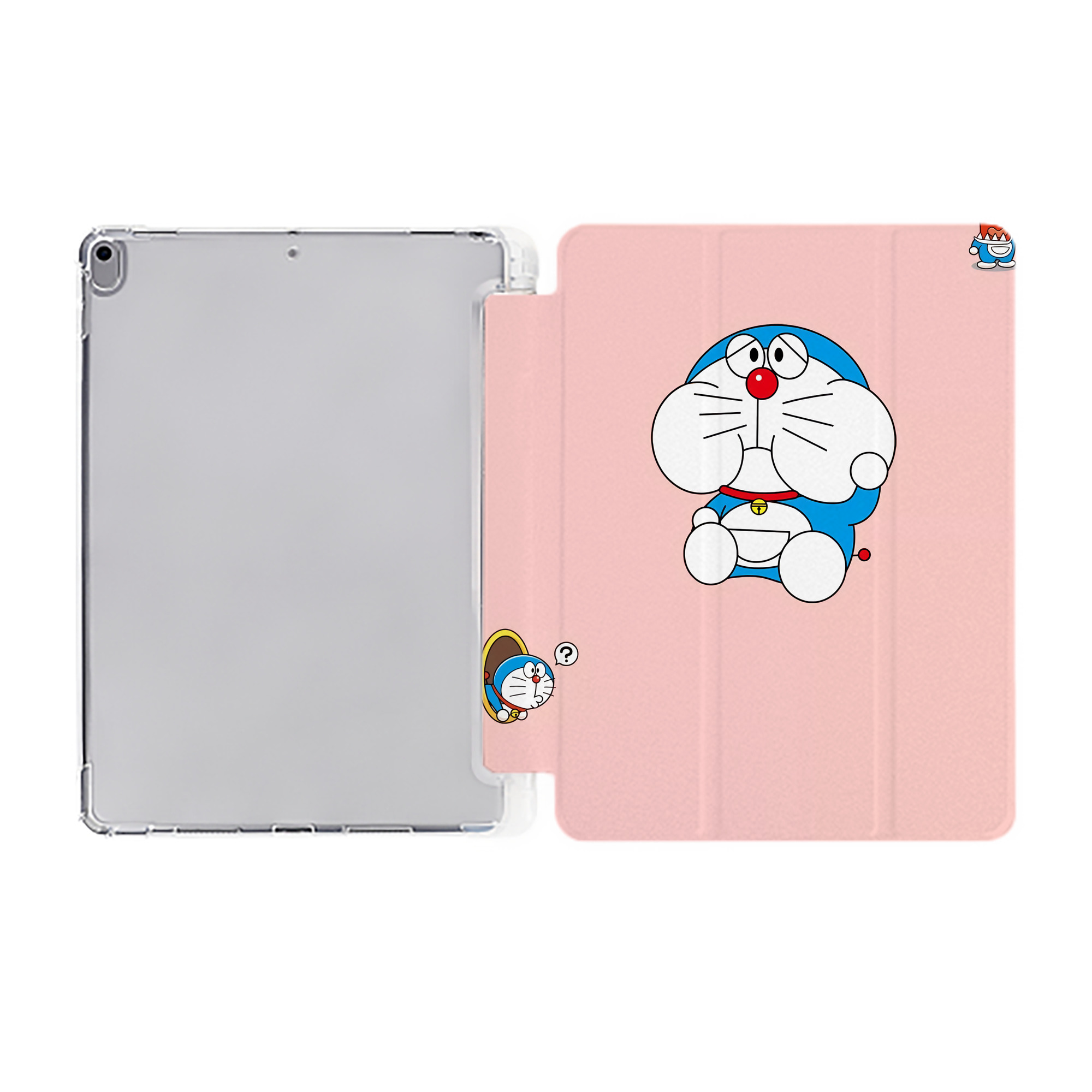 （画像用） ドラえもん Doraemon IPad ケース ペン収納付き 三つ折りスタンド PUレザー×シリコン 対応機種9.5/10.5/10.9インチ